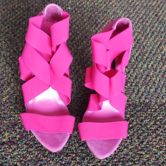 Zara sandals pink size 37 -  used - Picture 2 of 8